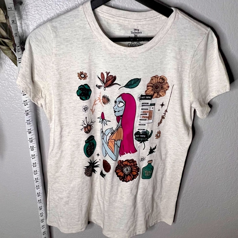 Disney Women's NWT | Nightmare Before Christmas "Sally" Grey T-Shirt, medium